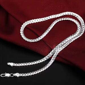 Men's Sterling Silver Chain Necklace 24”